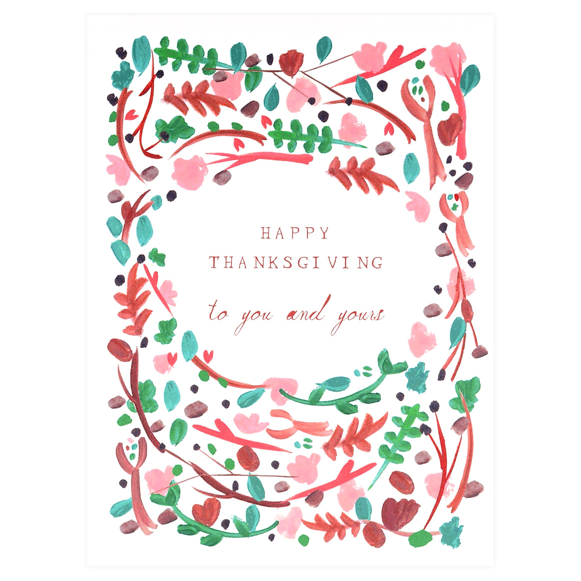 Mr. Boddington's Studio The Floral Wreath Thanksgiving Card