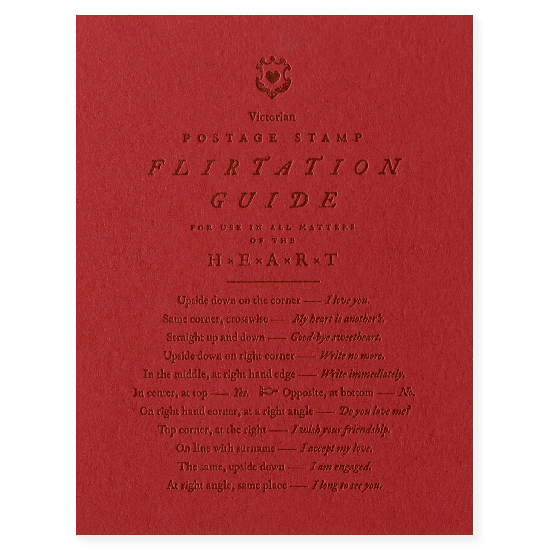 Open Sea Postage Stamp Flirtation Guide Greeting Card