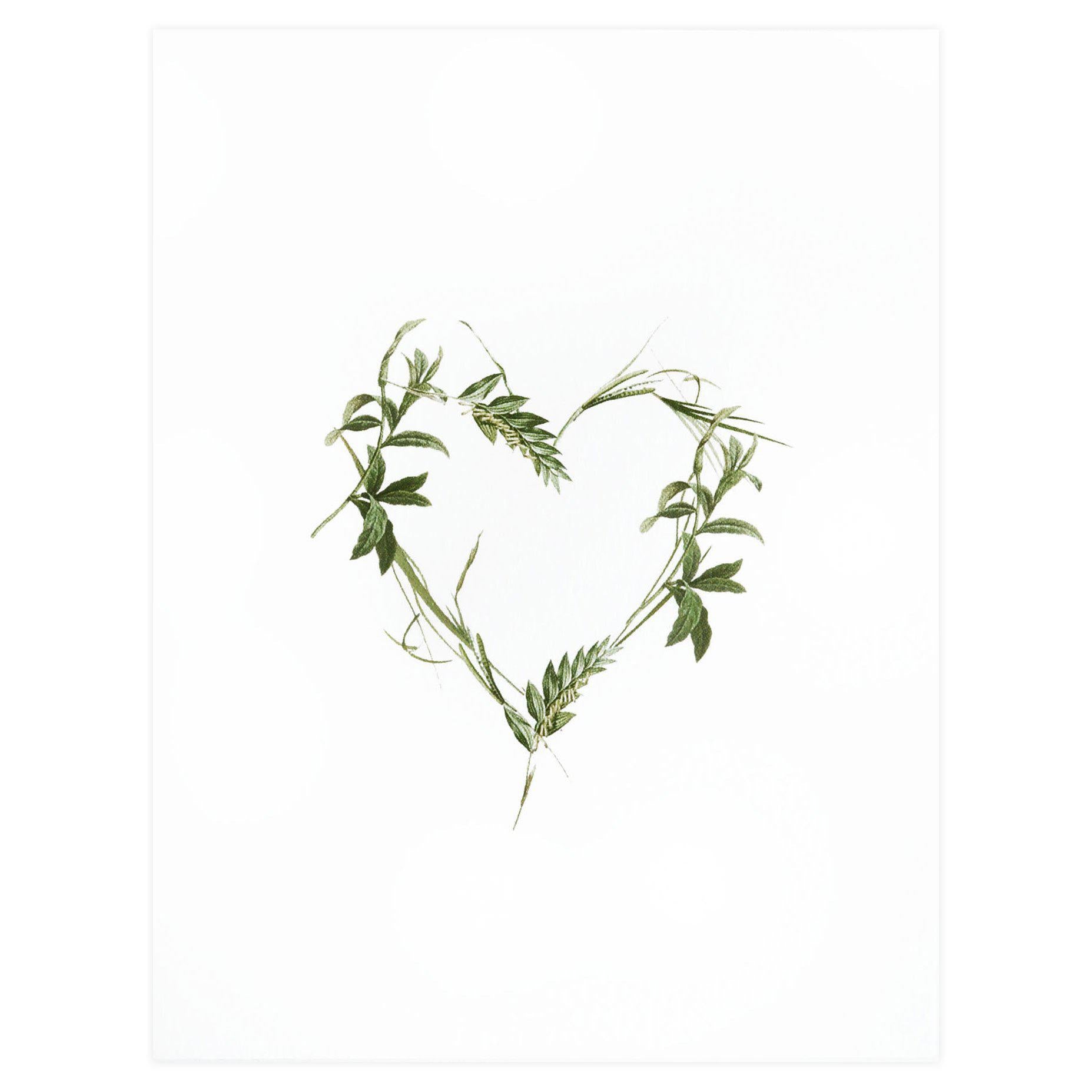Open Sea Green Heart Greeting Card