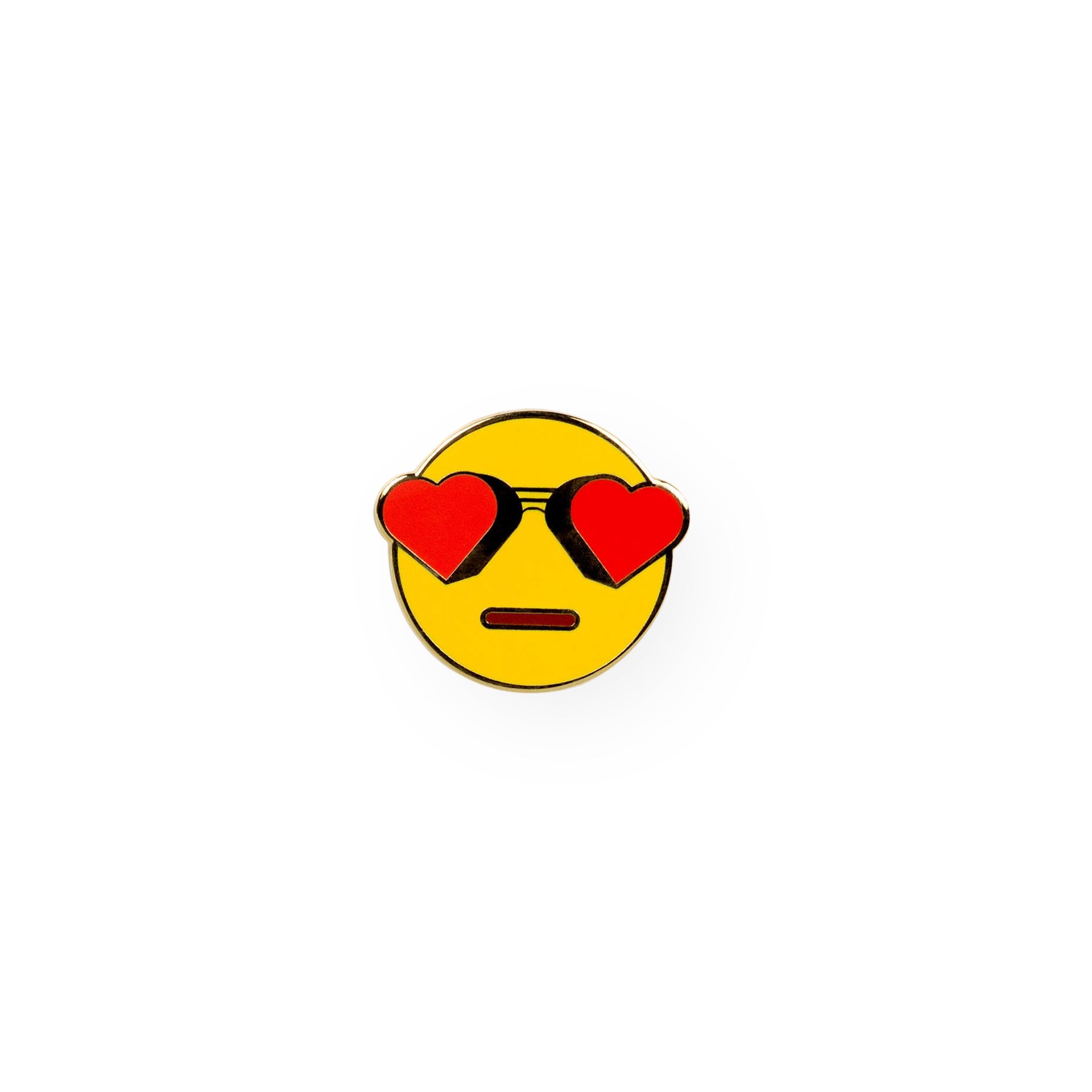 PopGlory Heart Shades Love Is Always Cool Emoji Enamel Pin