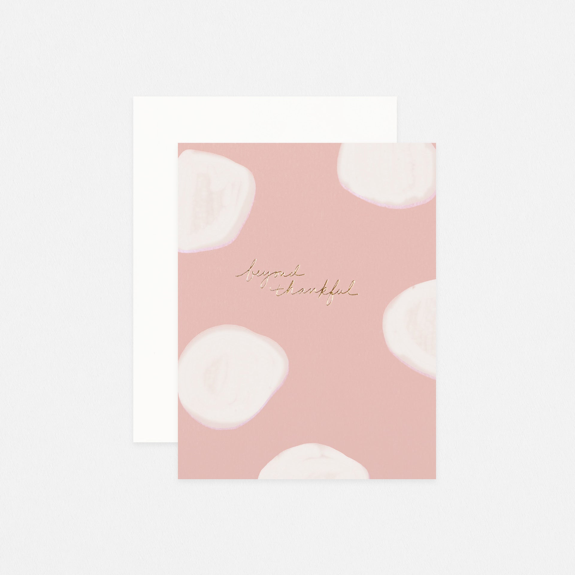 Ramona & Ruth Beyond Thankful Dots Rose Greeting Card