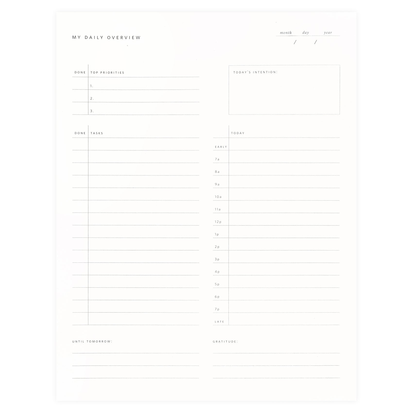 Ramona & Ruth Daily Overview Notepad