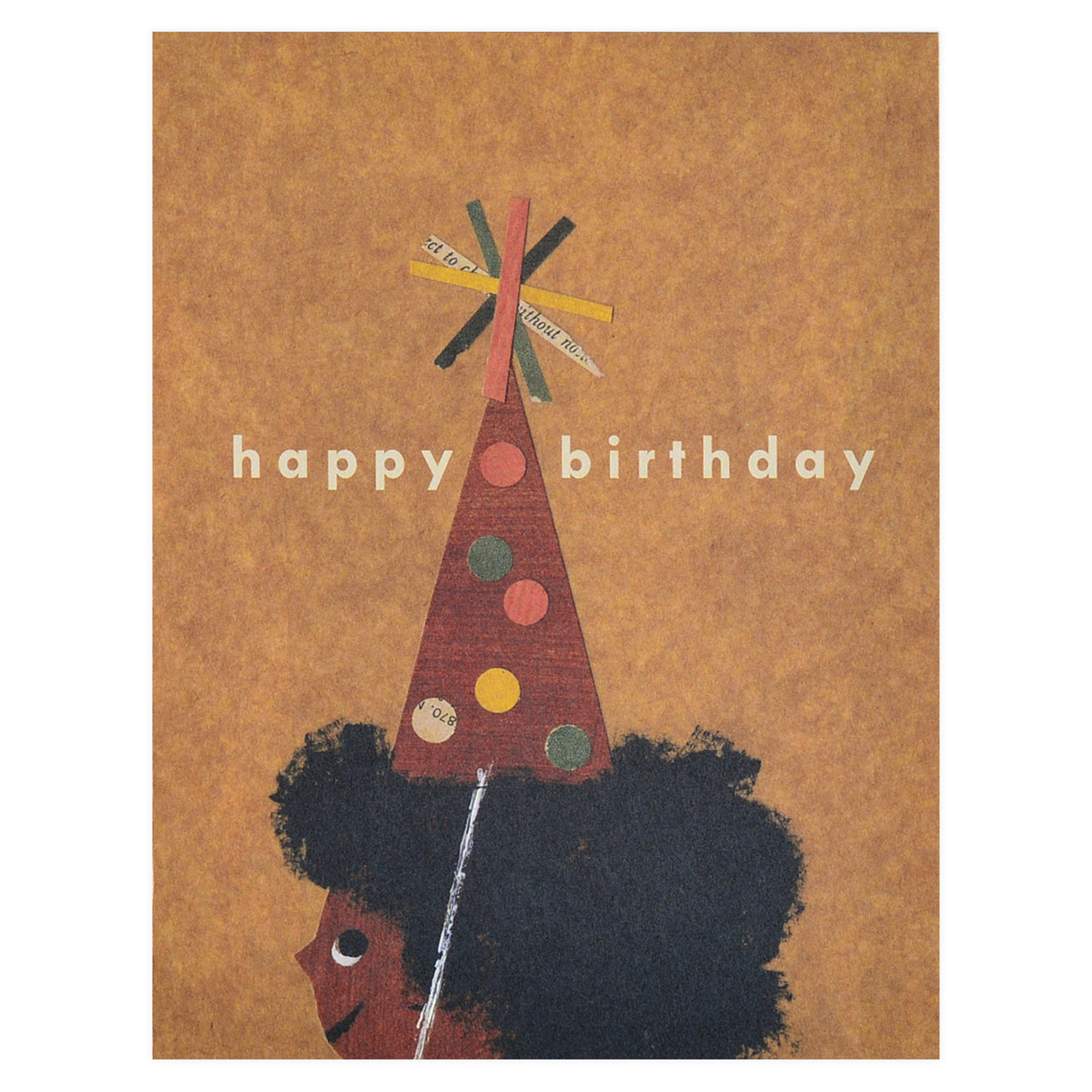 Red Cap Cards Afro Birthday Card