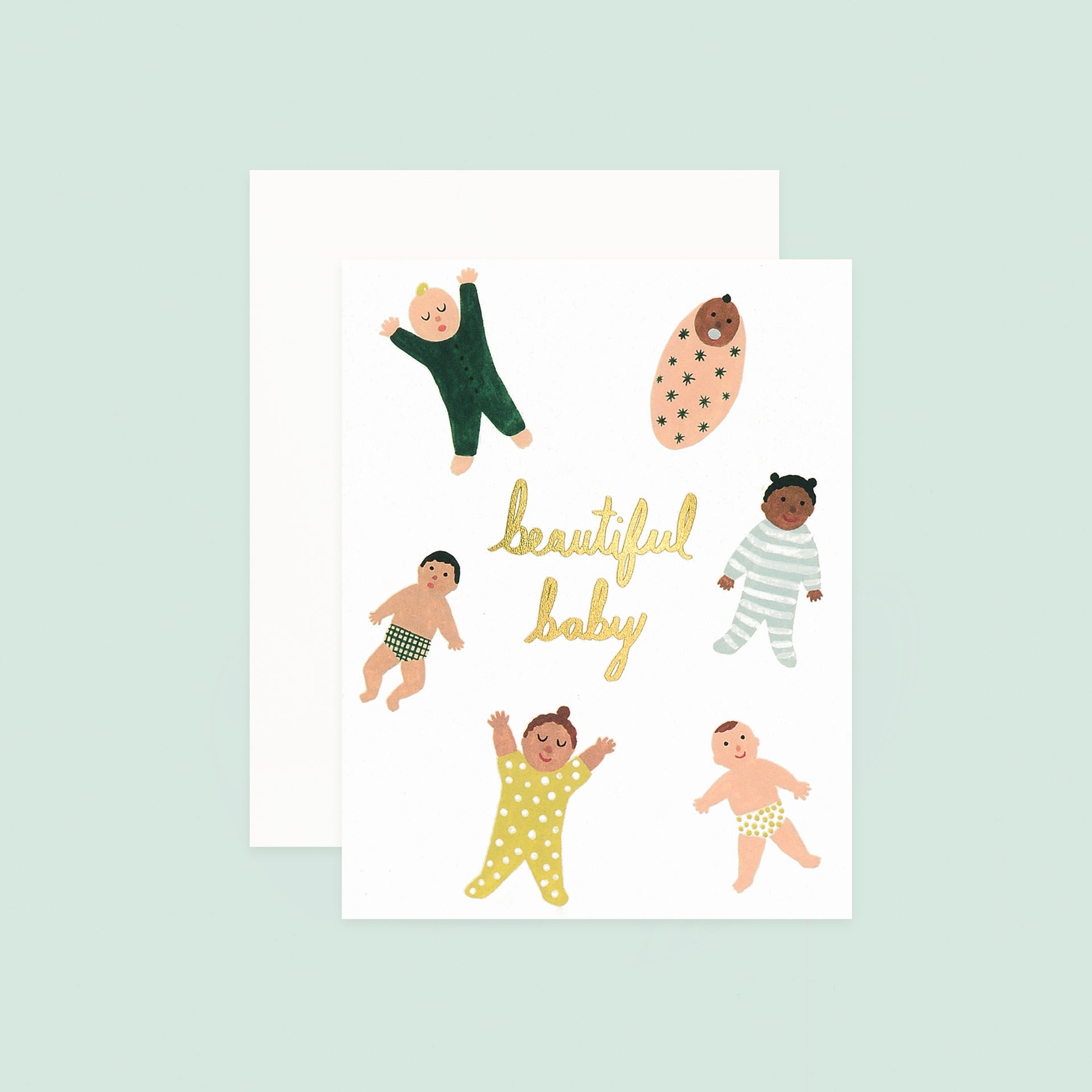 Red Cap Cards Beautiful Baby Greeting Card