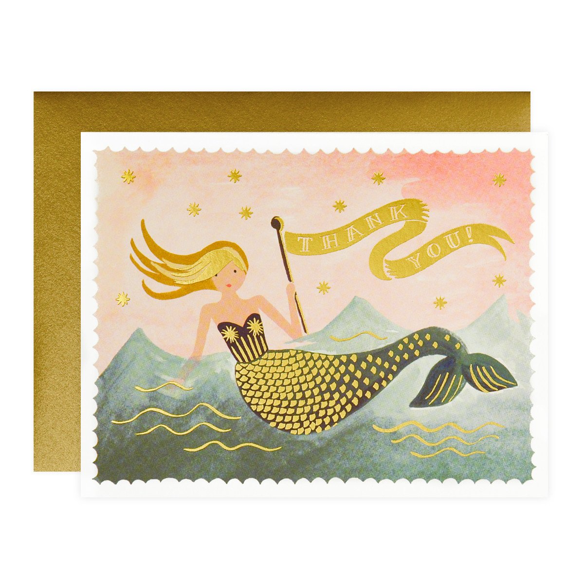 Rifle Paper Co. Mermaid Folded Thank You Cards Boxed