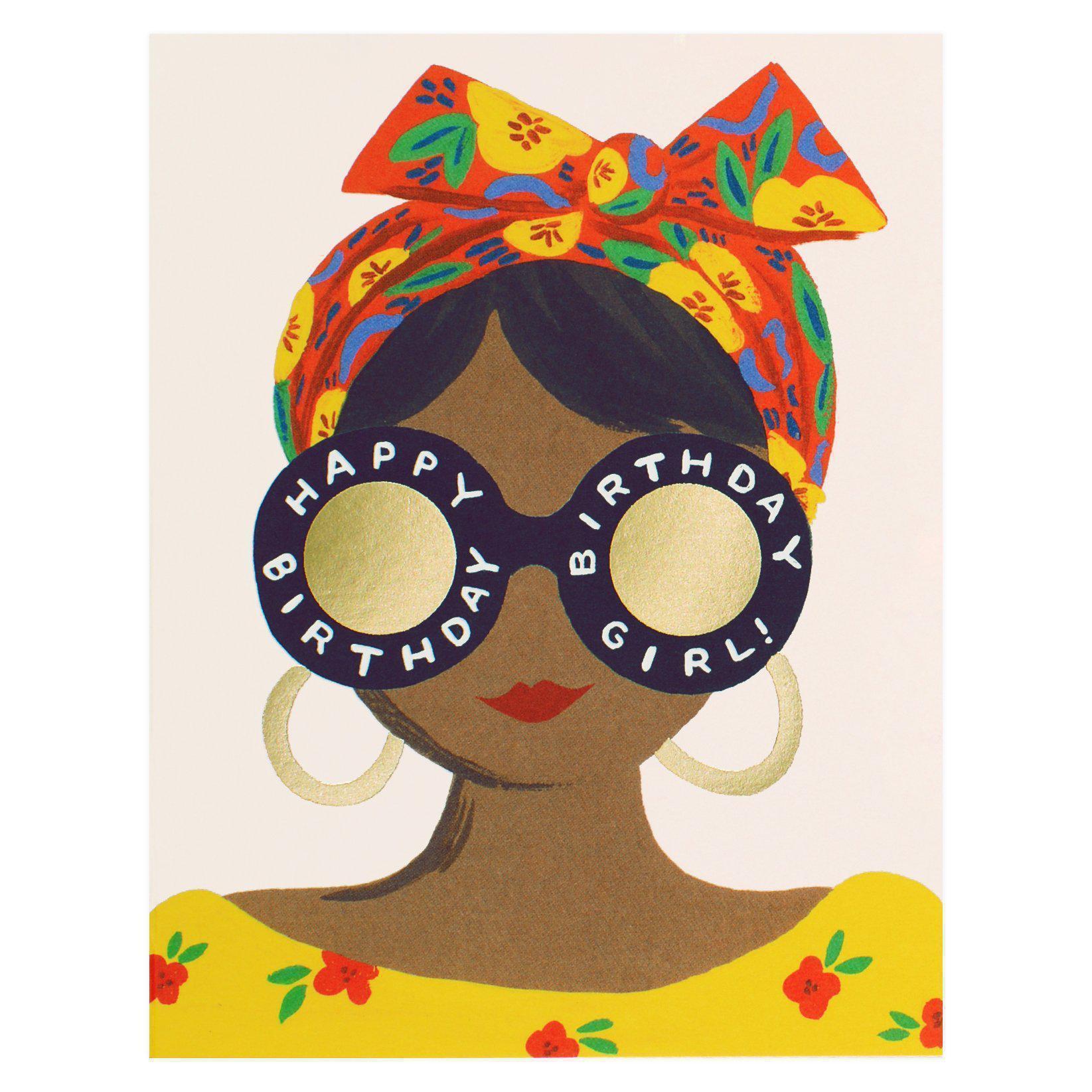 Rifle Paper Co. Scarf Birthday Girl Greeting Card