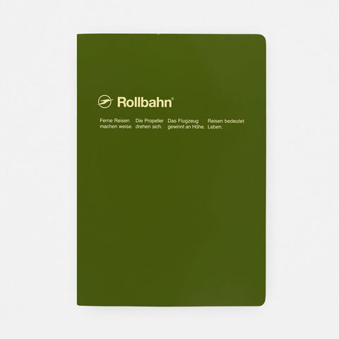 Delfonics Rollbahn "Note" Notebook Pocket, Large, A5 Or Extra Large  | 10 Colors Olive / Pocket A6 ( 4 x 6")