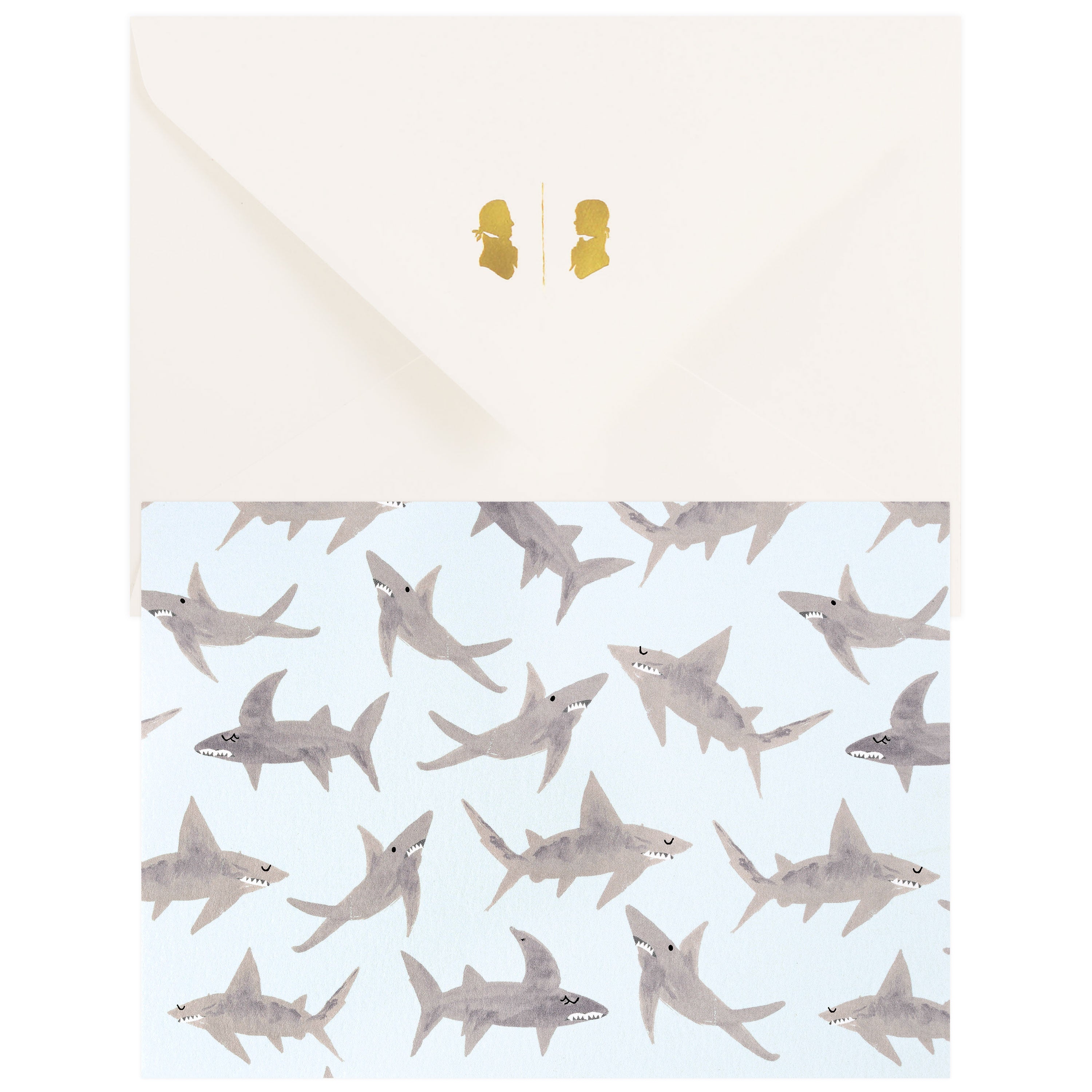 Mr. Boddington's Studio A School of Sharks Folded Note Cards Boxed