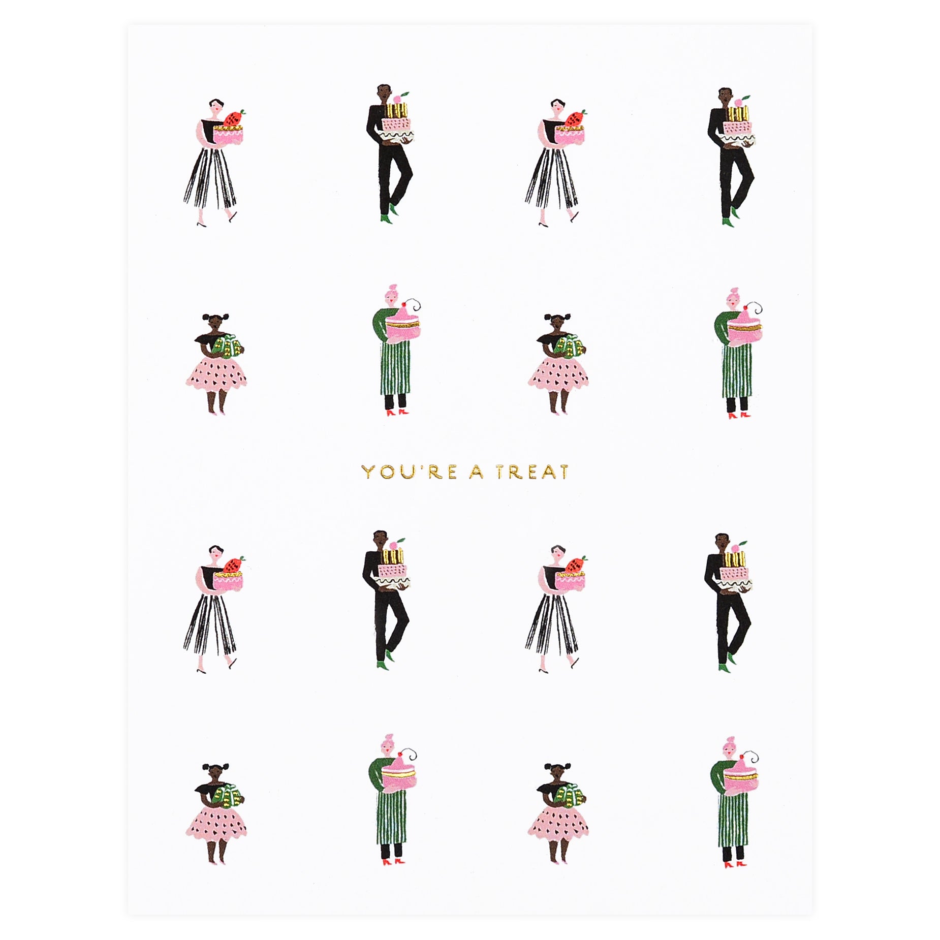 Seedlings Cake People Greeting Card