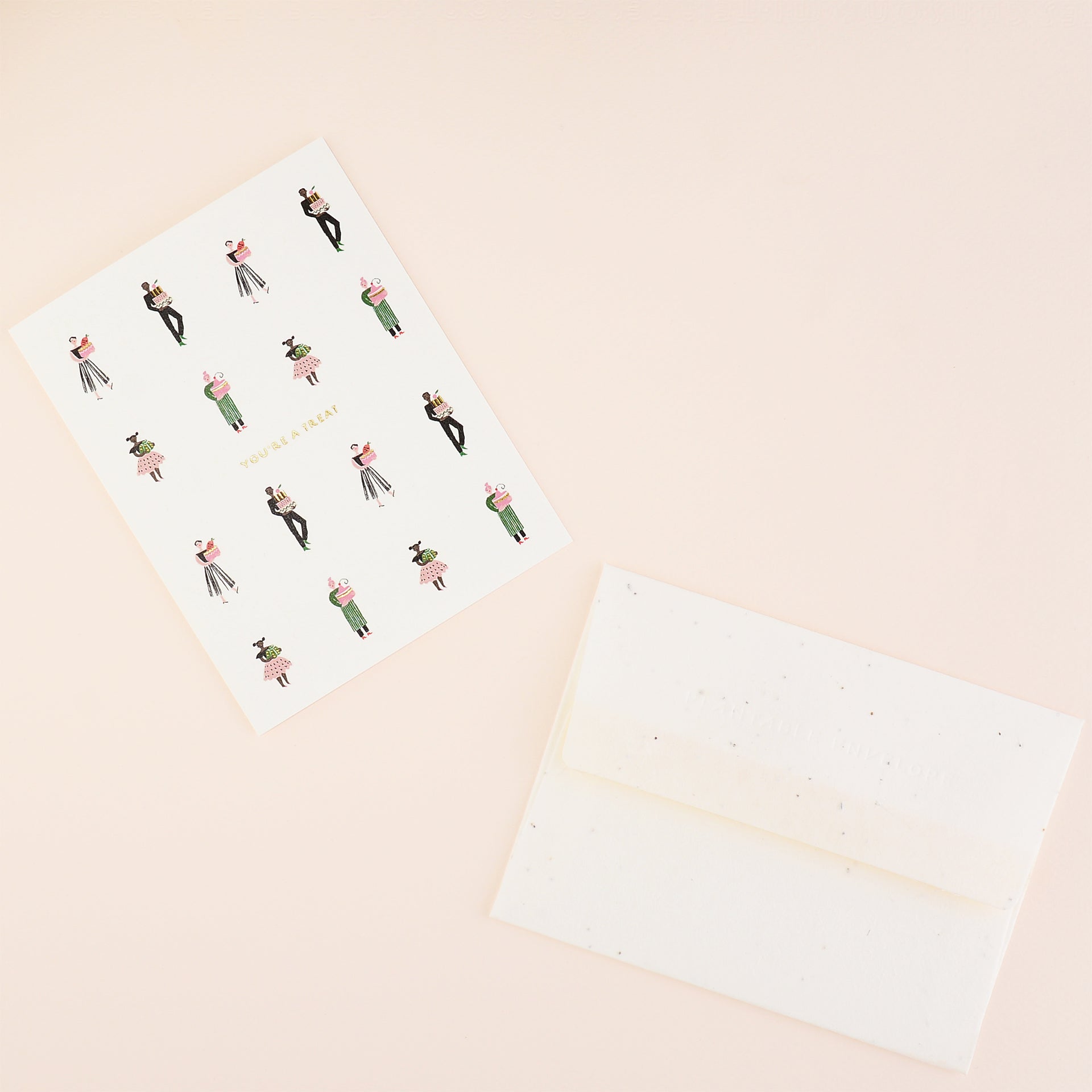 Seedlings Cake People Greeting Card