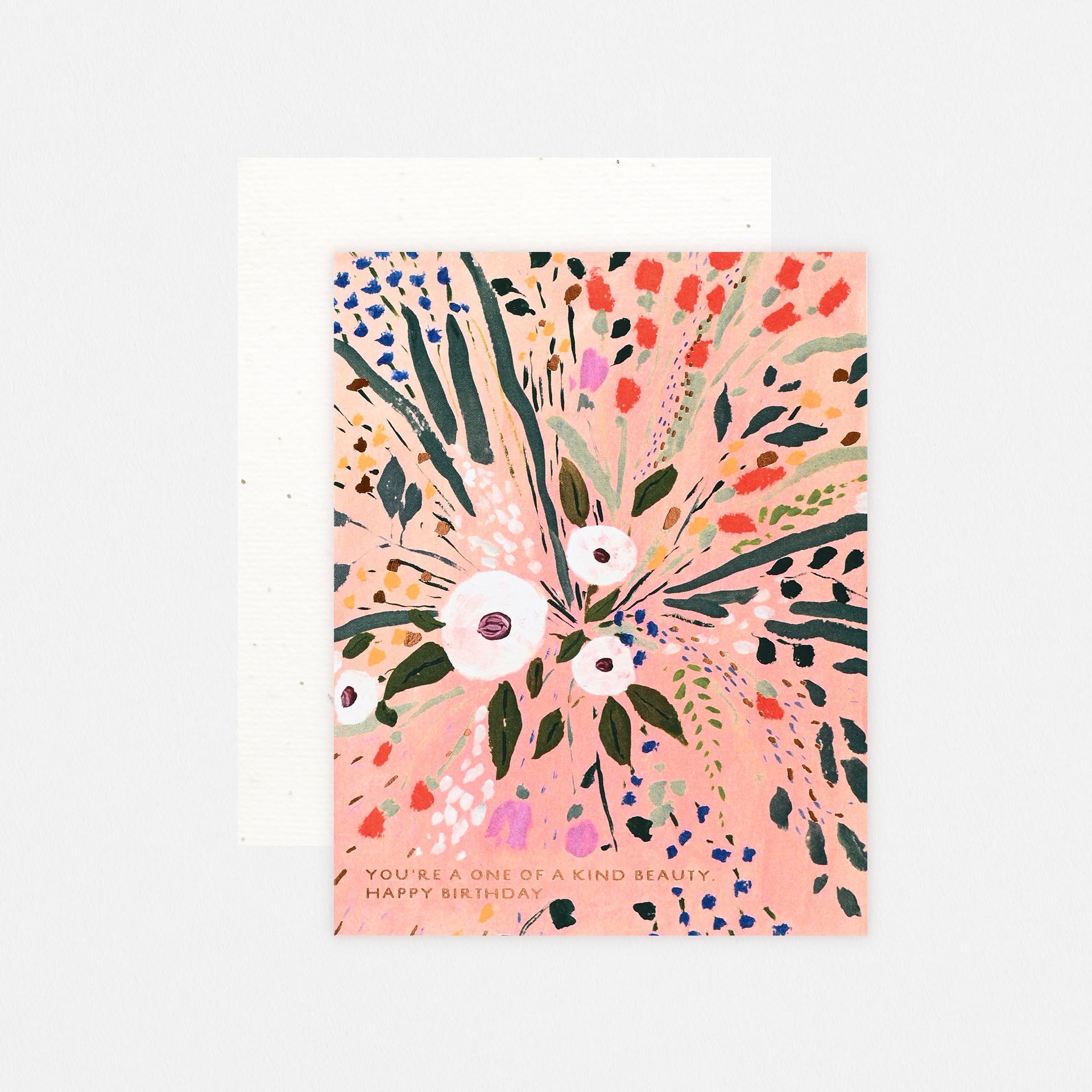 Seedlings One of a Kind Beauty Birthday Card With Plantable Envelope