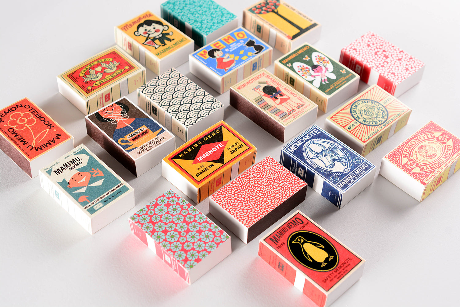 Shunkoen Mamimu Japanese Classic Motifs Mini Memo Notebook | Six Designs