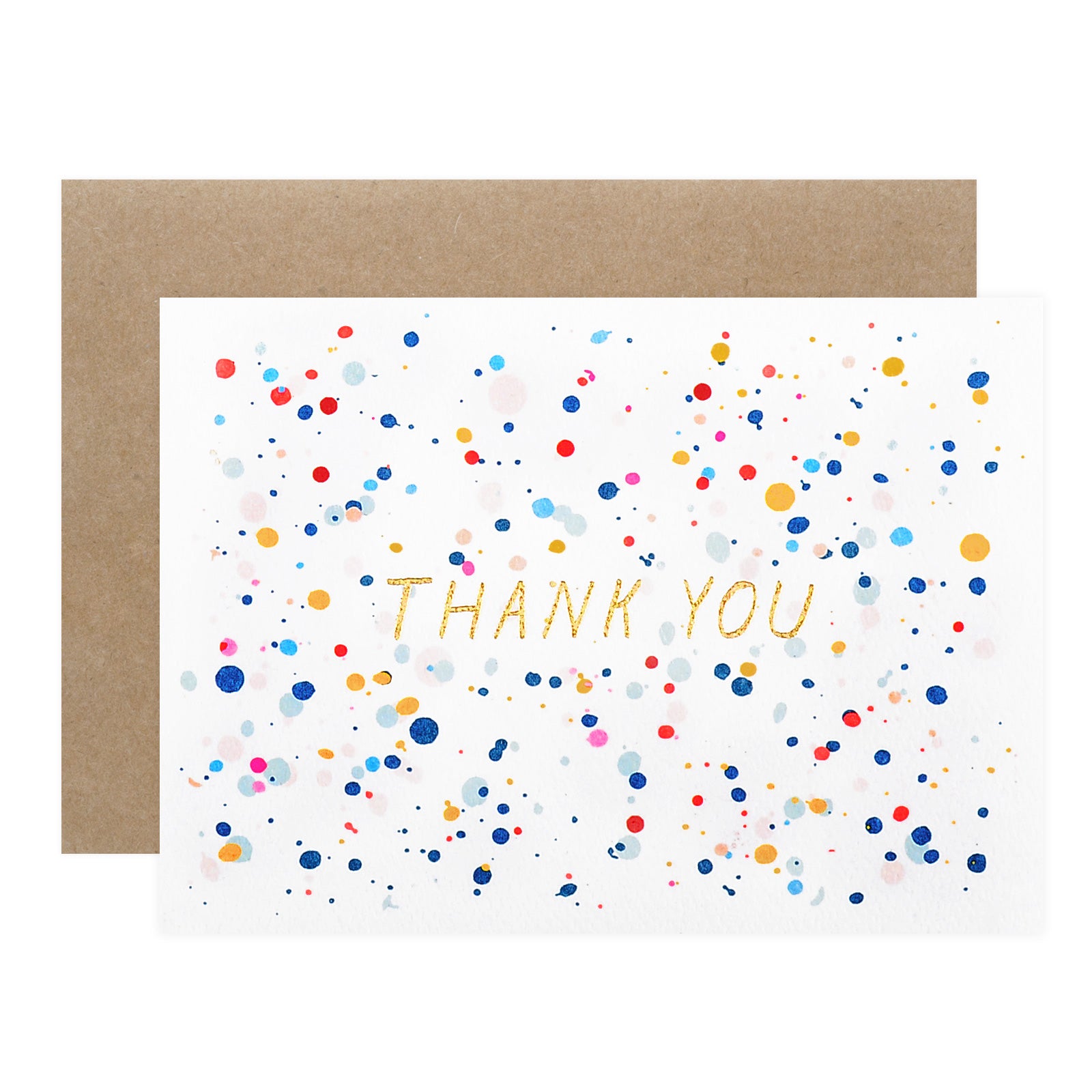 Hartland Brooklyn Splatter with Gold Folded Thank You Cards Boxed