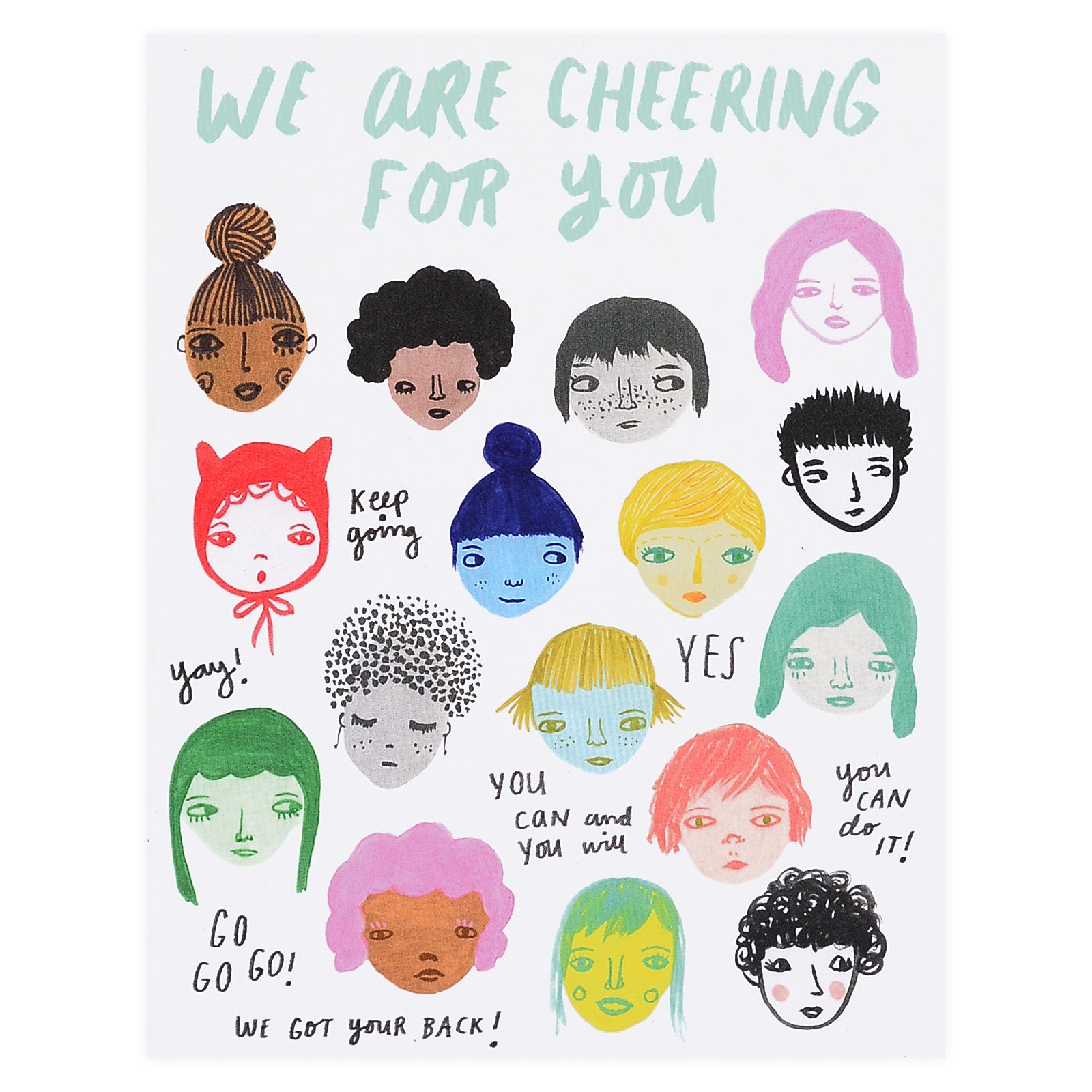 tigerpocket press Cheer Squad Greeting Card
