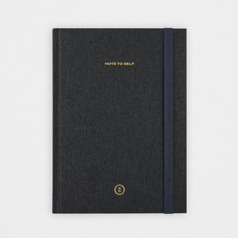 Wit & Delight Journal Note to Self Black Linen 