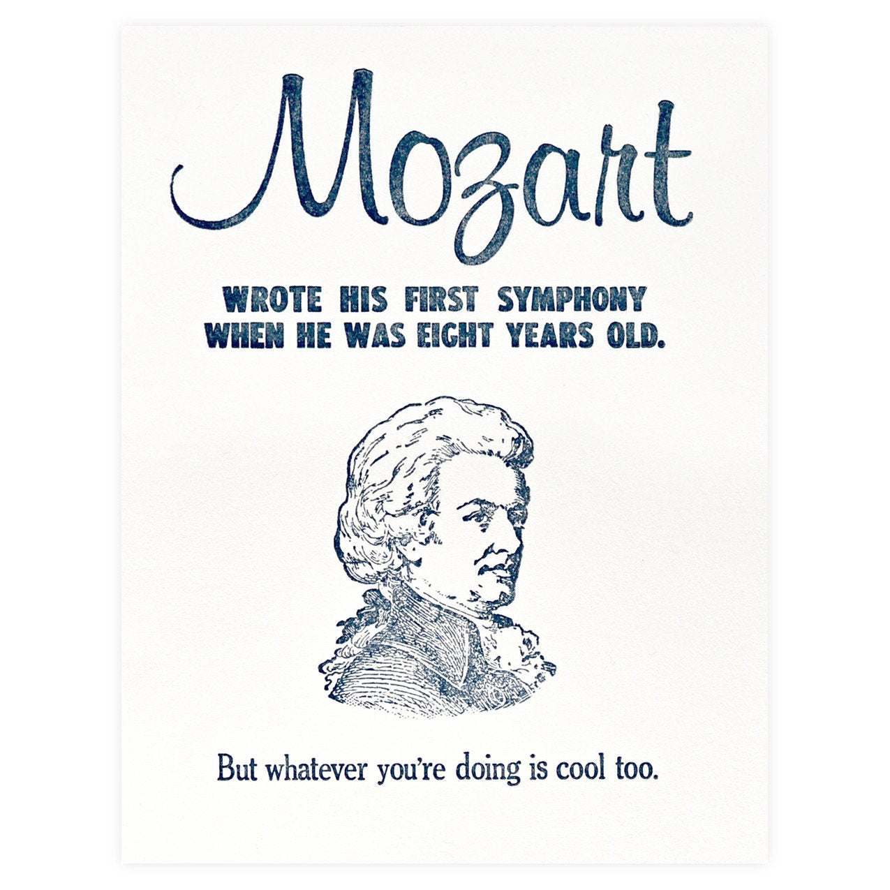Zeichen Press Mozart Birthday Card