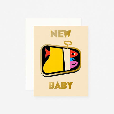 Nineteen Seventy Three Sardines New Baby Greeting Card