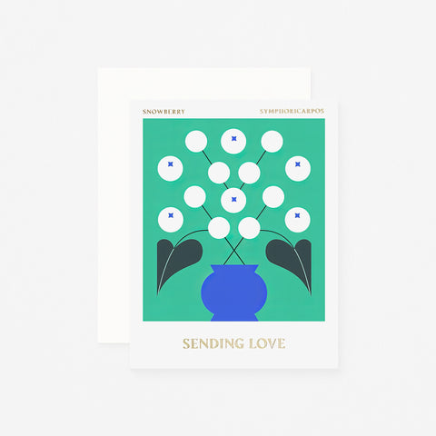 Snowberry Sending Love Greeting Card