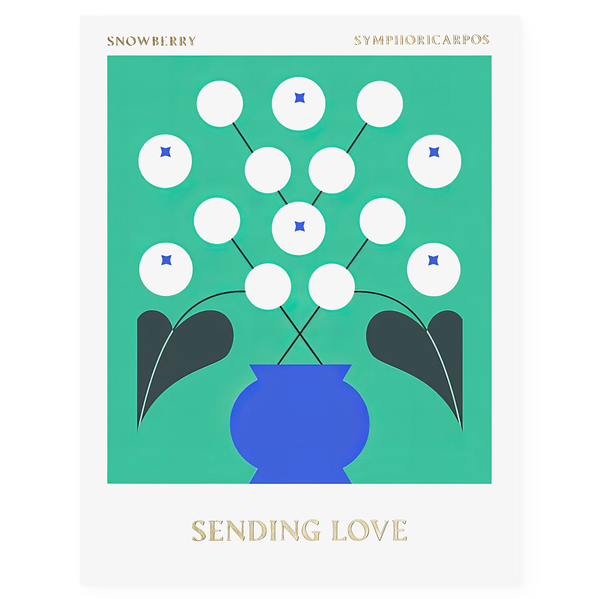 Nineteen Seventy Three Snowberry Sending Love Greeting Card