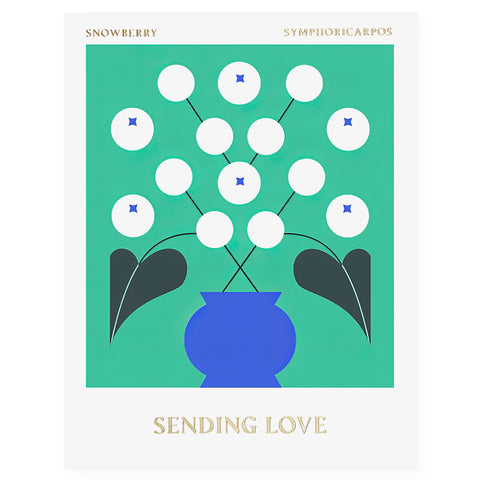 Snowberry Sending Love Greeting Card