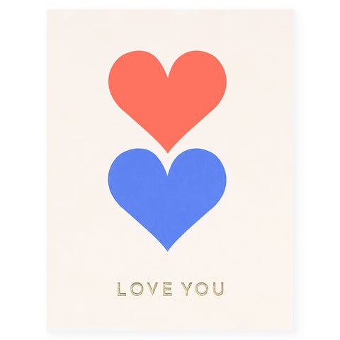 Nineteen Seventy Three Love You Hearts Greeting Card