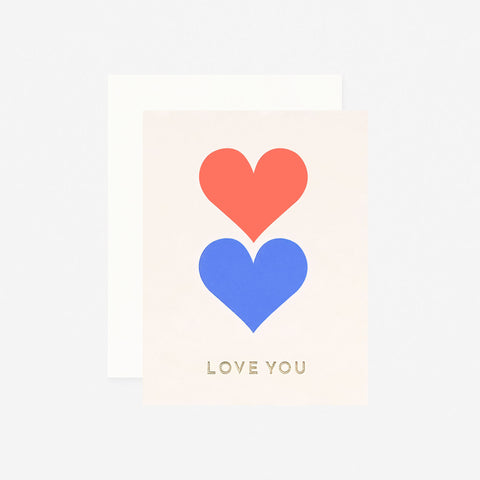 Love You Hearts Greeting Card