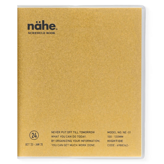 Hightide 2024 Nahe Diary Square Monthly Planner | Gold, Mint, Ivory, Silver, Yellow, Or Khaki 