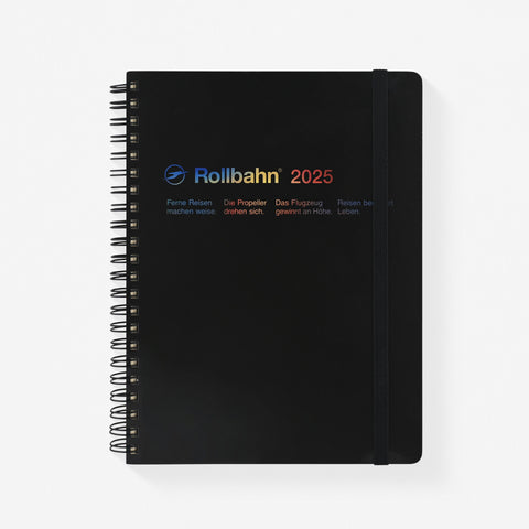 Rollbahn 2025 Chance Monthly Planner Black | Large Or A5