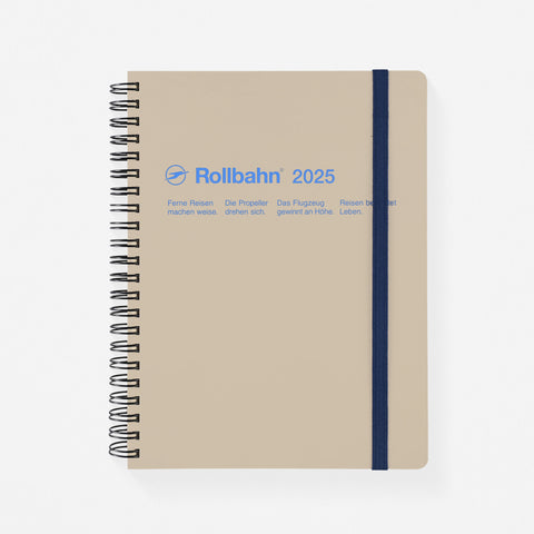 Delfonics Rollbahn 2025  Monthly Planner Beige | Large, A5 Or Extra Large 