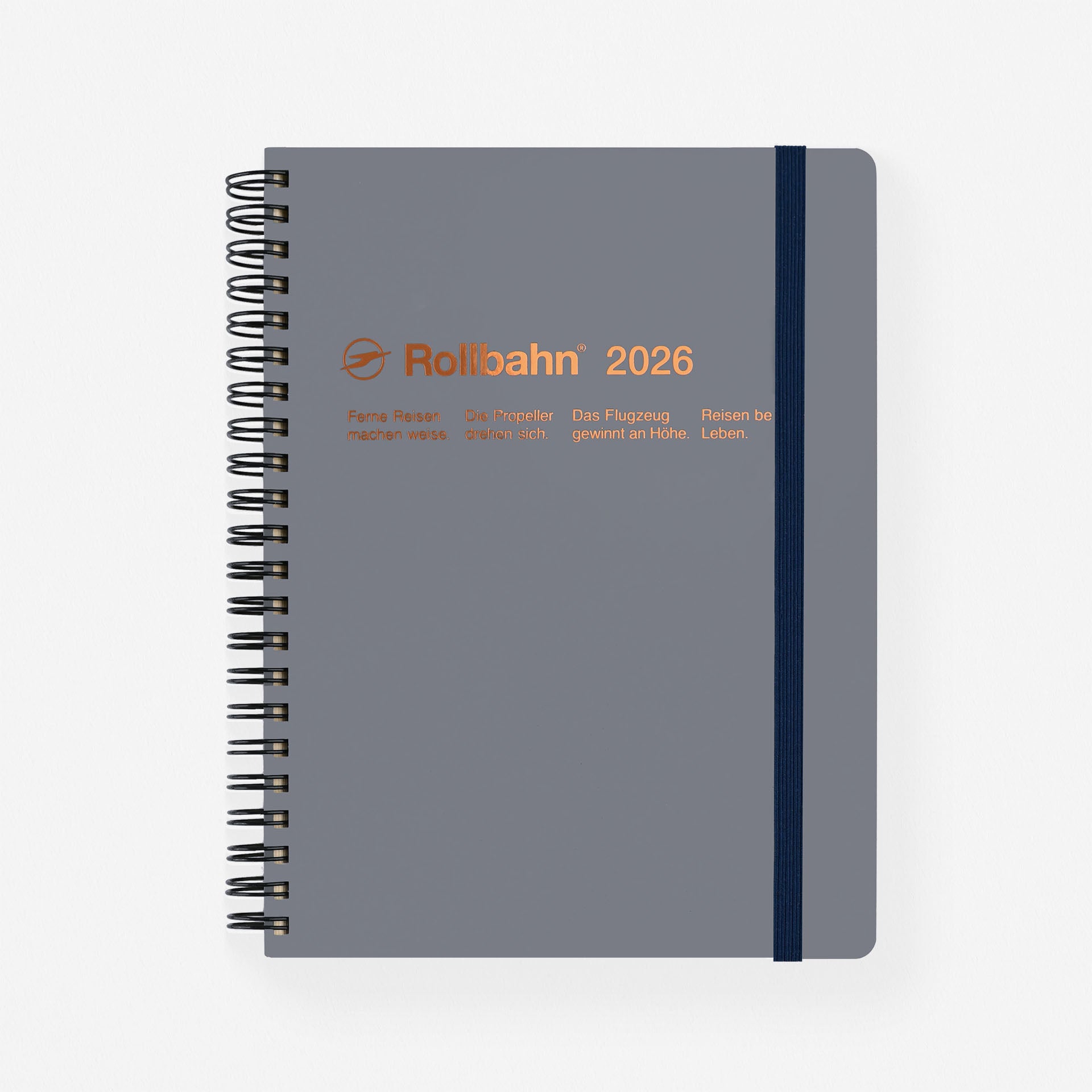 Rollbahn 2026  Monthly Planner Grey | Large, A5 Or Extra Large