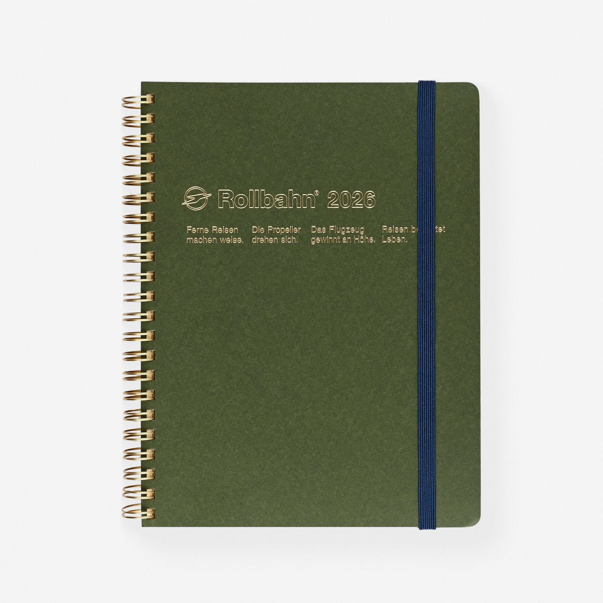 Rollbahn 2026 Homme Monthly Planner Olive A5