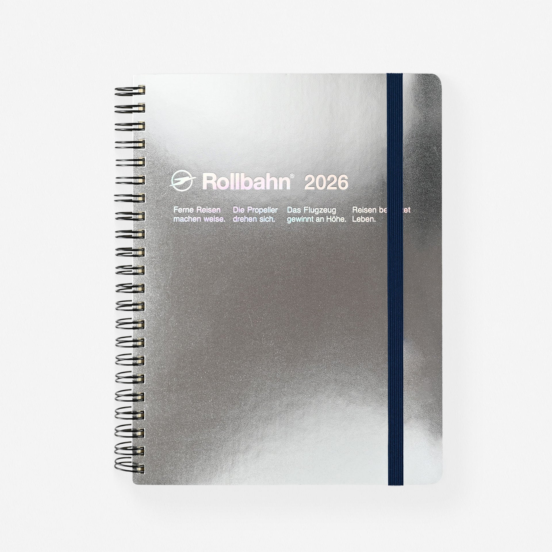 Rollbahn 2026  Monthly Planner Metallic Silver | Large Or A5