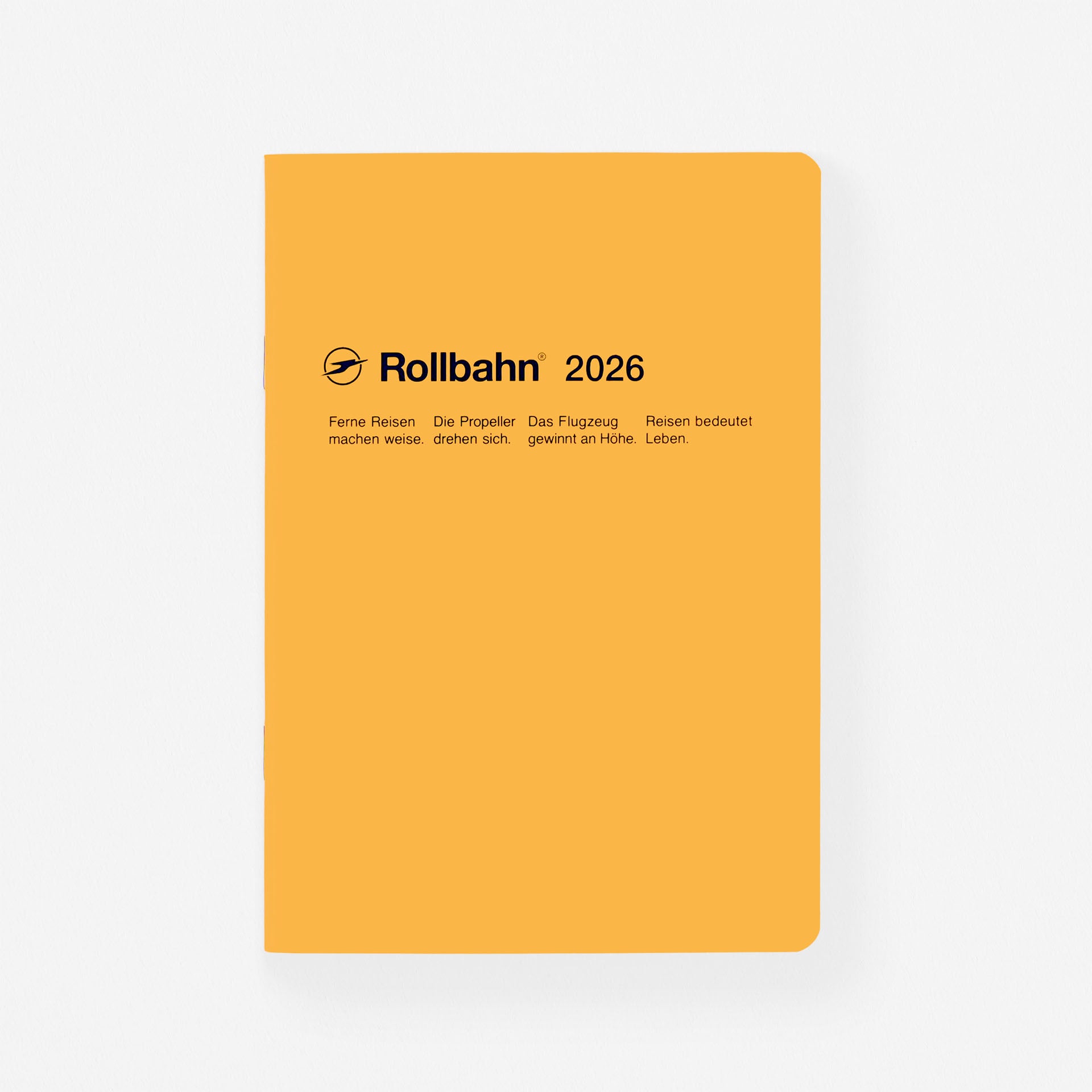 Rollbahn 2026 "Note" Monthly Planner Yellow