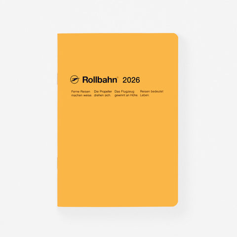 Delfonics Rollbahn 2026 "Note" Monthly Planner Yellow | Large, A5 Or Extra Large