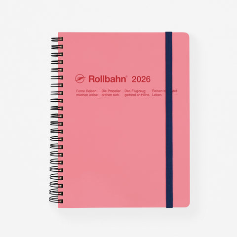 Delfonics Rollbahn 2026 Monthly Planner Pink | Large, A5 Or Extra Large