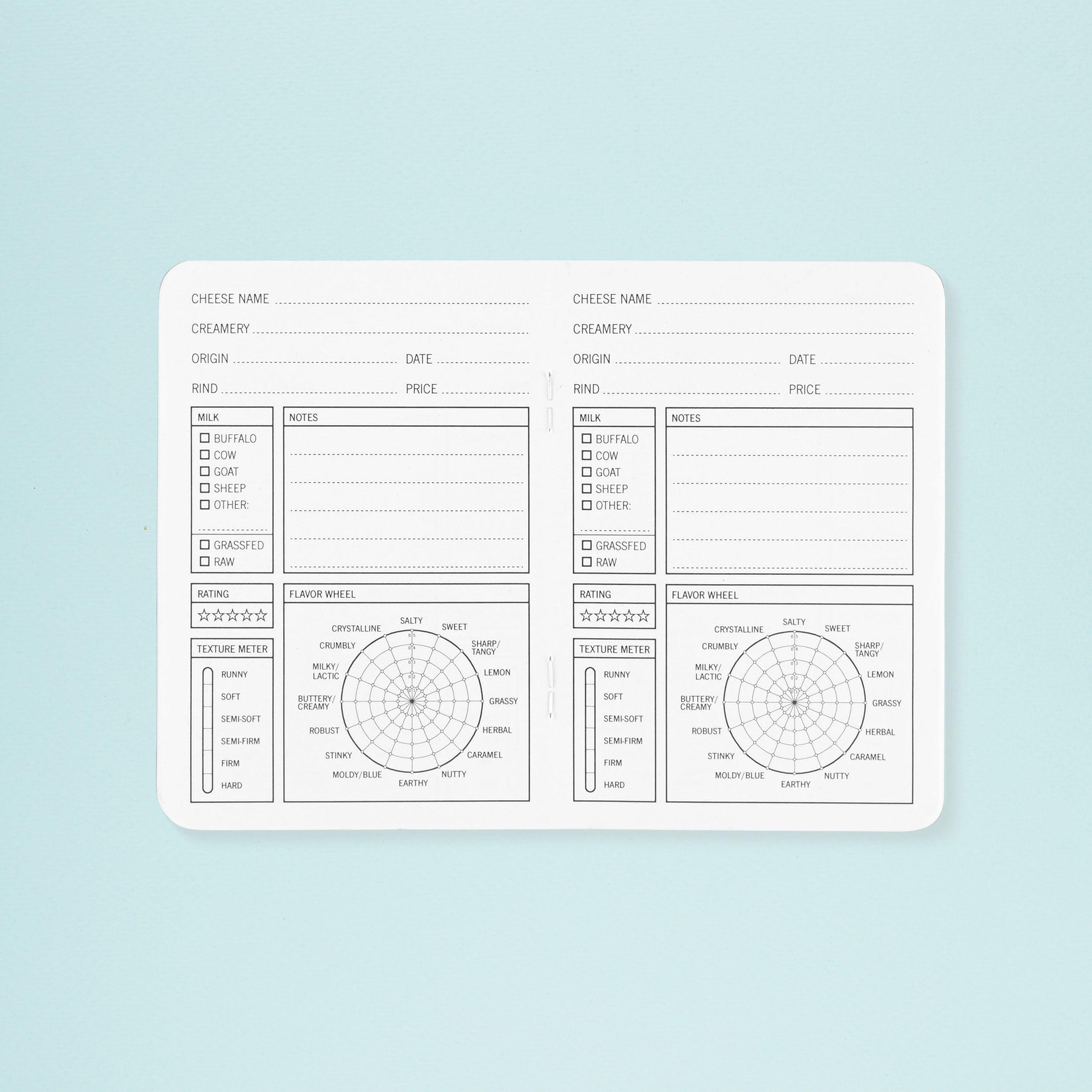 33 Books Co. Cheese Tasting Pocket Journal