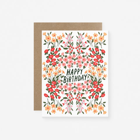 Hartland Cards Happy Birthday Scarlet Garden Birthday Card