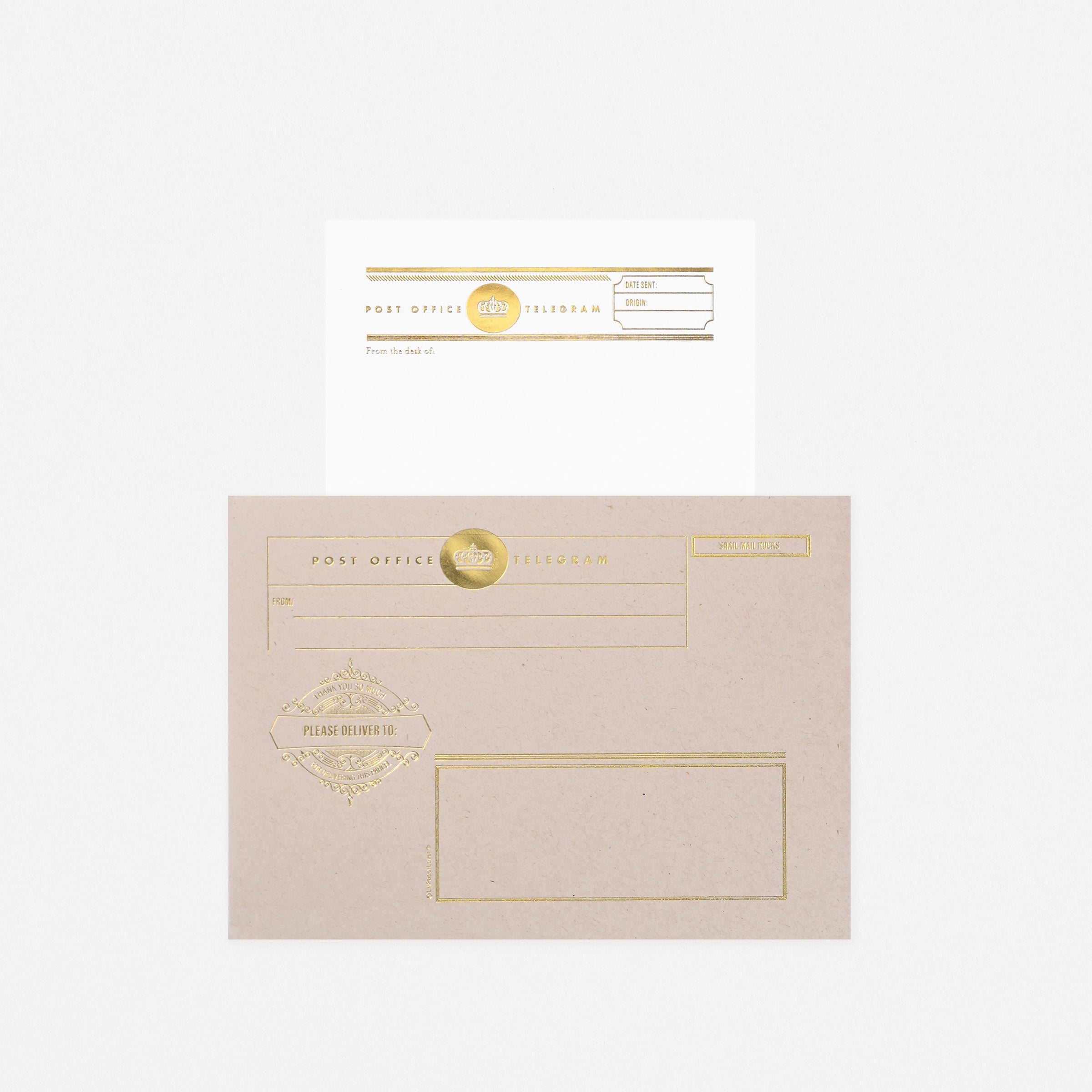 LA Paper Lover Telegram Letter Set Kraft Envelope