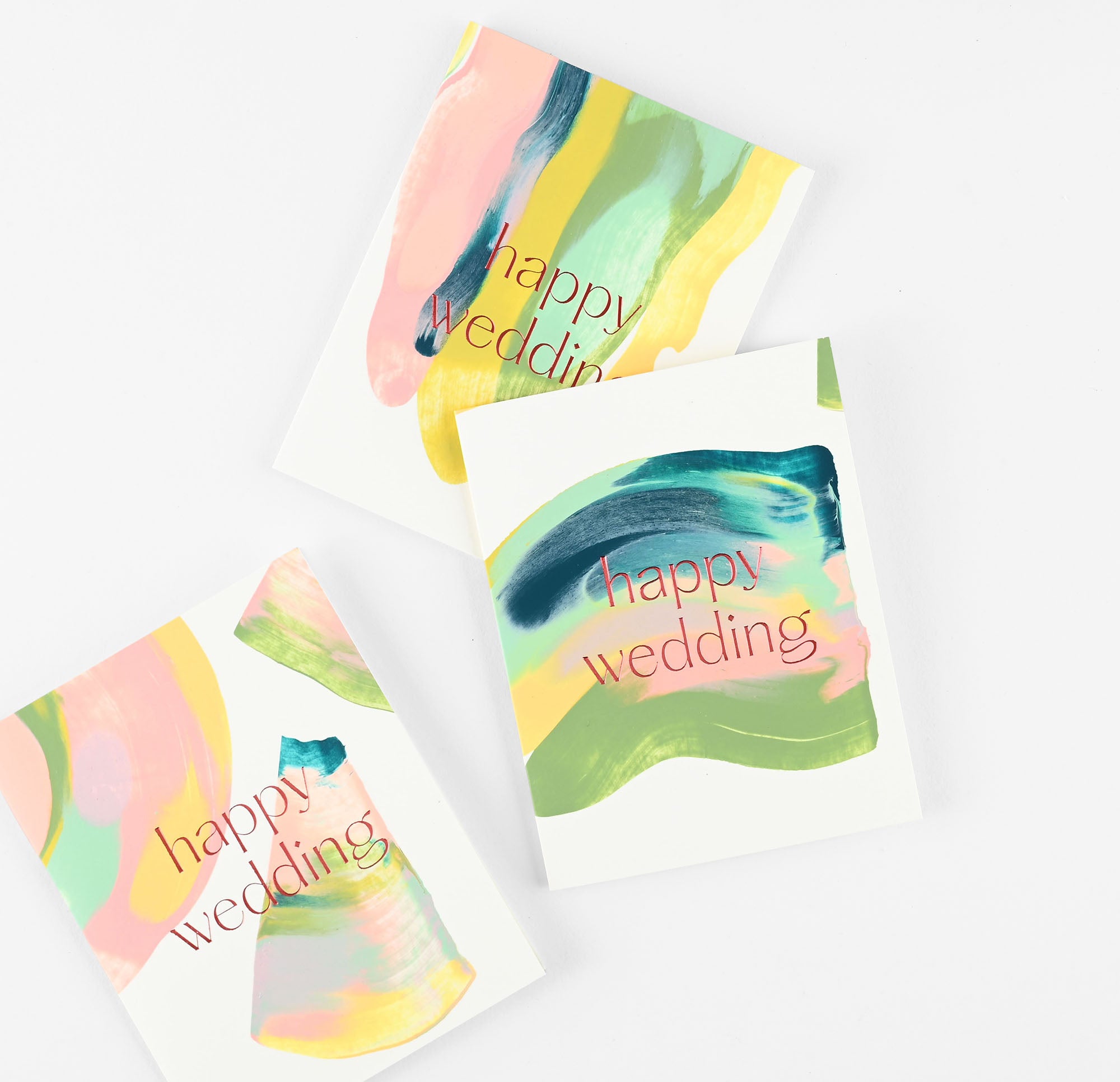Happy Wedding Hand-Painted Greeting Card