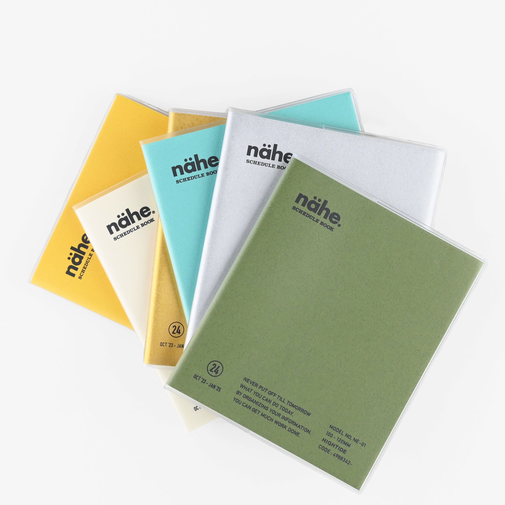 Hightide 2024 Nahe Diary Square Monthly Planner | Gold, Mint, Ivory, Silver, Yellow, Or Khaki Gold