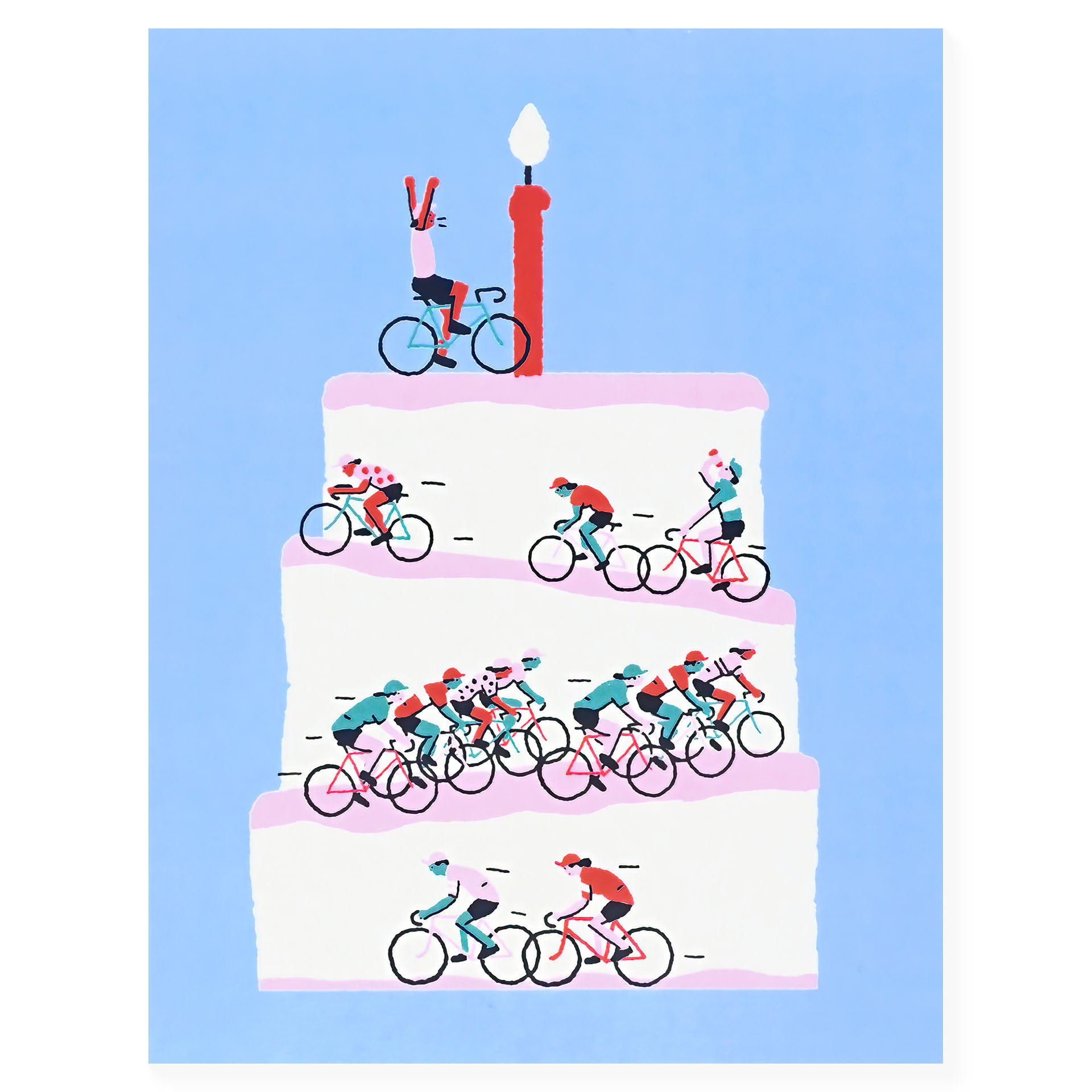 Toute Cyclists Birthday Card