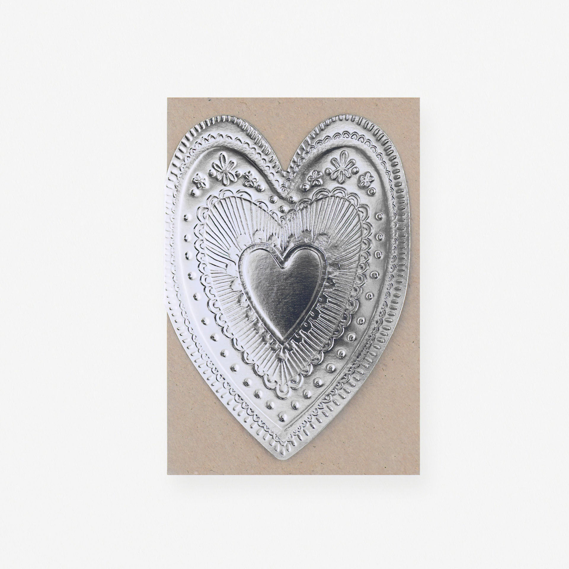 The Little Press Faux Tin Heart Greeting Card