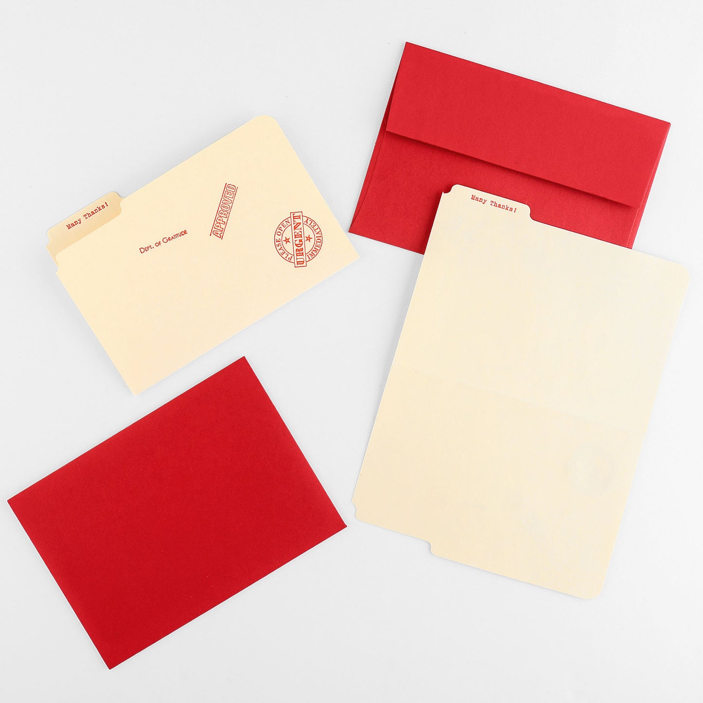 A. Favorite Manila Folder Thank You Cards Boxed 