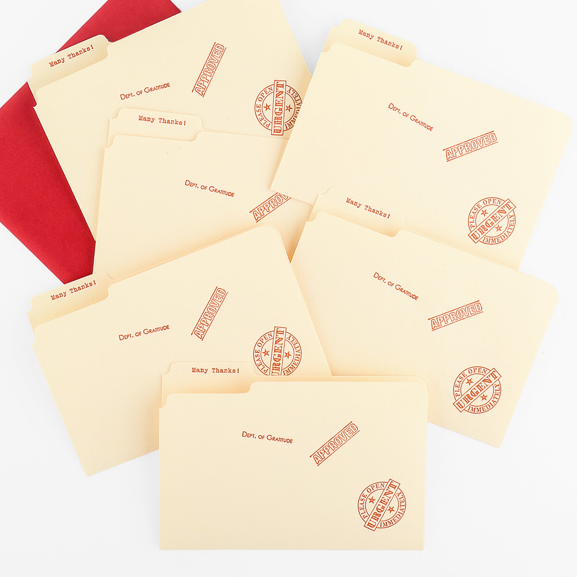A. Favorite Manila Folder Thank You Cards Boxed 