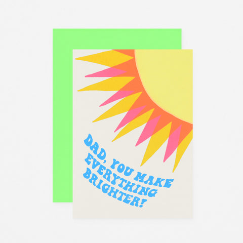 Alphabet Studios Dad Brighter Father's Day Card 