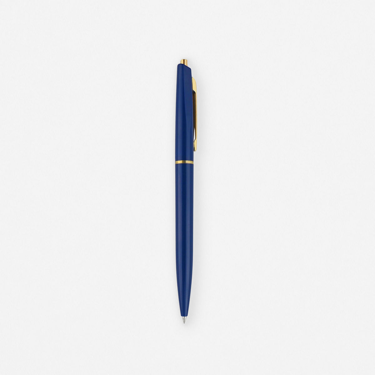Anterique Ballpoint Pen in navy blue, brass accents