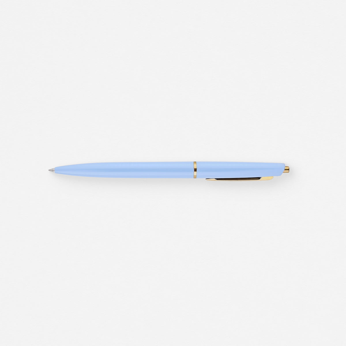 Anterique Ballpoint Pen in aqua blue (pale blue,) brass accents