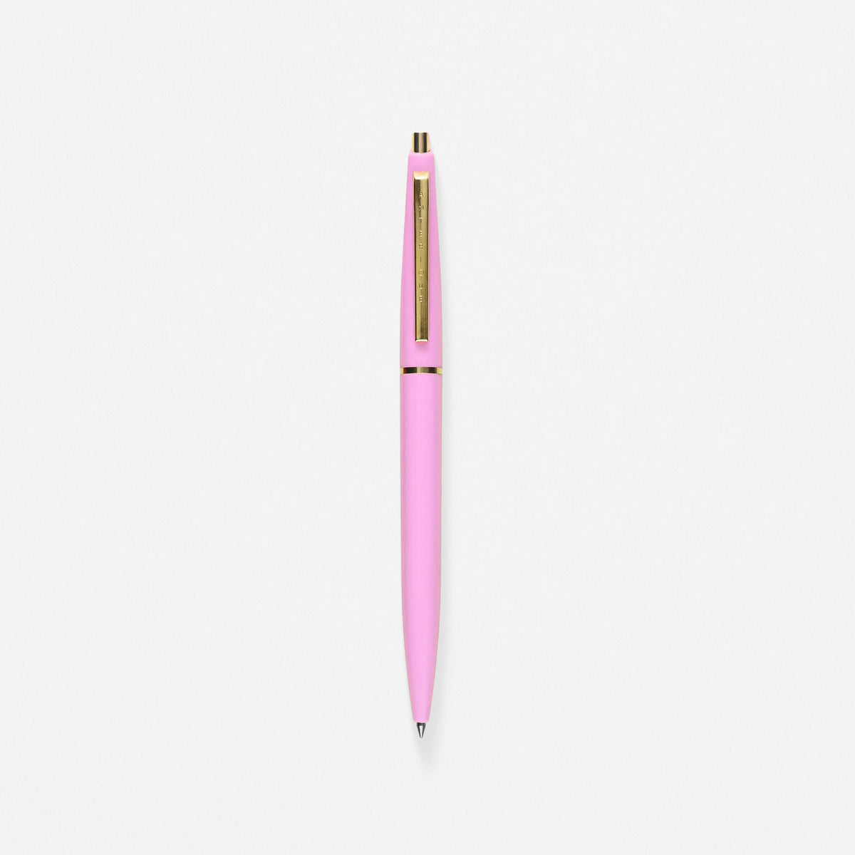 Anterique Ballpoint Pen in peach pink (light pink,) brass accents
