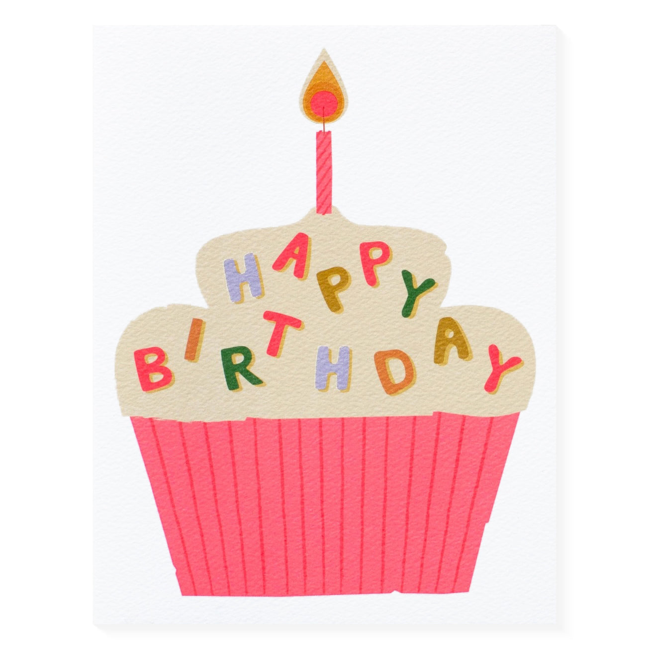 Banquet Workshop Happy Birthday Cupcake Sprinkles Greeting Card 