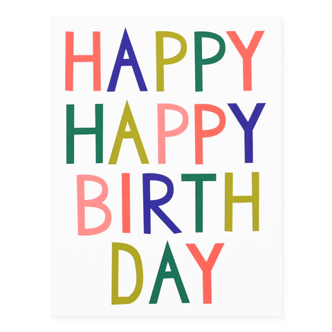 Banquet Workshop Happy Happy Birthday Greeting Card